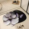 Alfombrilla de baño de tierra de diatomeas, absorbente y antideslizante, adecuada para baños, dormitorios y entradas; un diseño floral elegante que también es resistente a la suciedad y perfecto para baños