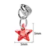 Pendientes Colgantes de Bala Accesorios Estrella de Cinco Puntas Labio Uña Hueso de la Oreja Perforación Joyería Reemplazo Pendientes Terminados para Mujeres