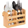 Suporte de Hashi de Madeira de Bambu Rack para Utensílios de Mesa Moderno Casual Rack de Secagem de Madeira Maciça Rack de Armazenamento de Talheres Faca Garfo