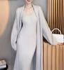 Cárdigan Largo de Estilo Perezoso de Principios de Otoño Conjunto de Dos Piezas Moda Femenina Suelto Largo Elegante Vestido de Punto Ropa para Mujeres Embarazadas