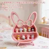 Decoração de Casa de Bonecas com Laço 3D Modelo de Armário Suporte de Exibição Multicamadas Brinquedo Bule Camada de Exibição de Perfume Prateleira de Exibição em Camadas