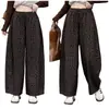 Colección de otoño 2026: pantalones de pierna ancha con estampado de leopardo retro clásico nuevos para mujer, con cintura alta, cordón, corte holgado, efecto adelgazante y un diseño de pierna curva moderno y casual
