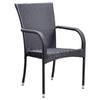 Conjunto de Mesa e Cadeiras de Vime para Pátio, Combinação de Vime para Jardim, Quintal, Ar Livre, À Prova d'Água, Resistente ao Sol, Mesa e Cadeiras de Jantar para Lazer, Vime PE