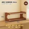 Estante de Exhibición de Escritorio Estante de Almacenamiento de Mesa de Té Madera Maciza Estilo Chino Nuevo Mini Estante Pequeño de Madera Soporte de Exhibición para Hojas de Té y Juego de Té