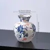 Porcelana Azul y Blanca de Jingdezhen Estilo Chino Retro para Entrada Cerámica de Gama Alta Florero Decoración para Arreglos Florales en Casa Exhibición