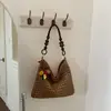 Bolso Tote Simple Tejido Hueco de Moda 2026 Nuevo Estilo de Verano Elegante Bolso de Hombro para el Trabajo Estilo Fresco y Dulce