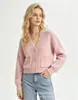 Cárdigan de punto estilo francés con cuello en V y abalorios para mujer, nueva colección otoño/invierno, forro polar tipo visón suave y cómodo, abrigo suéter de corte holgado