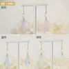 Pendientes Largos de Gancho con Colgante de Cristal de Diseño Original, Ganchos Antiguos de Estilo Retro, Pendientes Largos de Gancho Exquisitos, Compactos y Versátiles