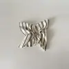 Corea del Sur Dongdaemun 2025 Nuevo Anillo Cuadrado Rayado Blanco y Negro para el Cabello Cuerda de Satén de Alta Gama para el Cabello Accesorios para Cola de Caballo Baja para Mujer