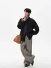 Camisa masculina de manga longa, estação outono, colarinho de lapela, camisa casual moderna, novo estilo, corte solto, texturizada, rosa, high street, listrada, estilo americano