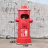 Estilo industrial de hierro retro personalidad creativa hidrante de incendios grande con tapa pie cubo de basura de metal sala de estar exterior barril