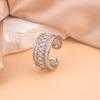Anillo Europeo y Americano Transfronterizo de Diamante Completo para Mujer, Apertura de Circonita de Gama Alta de Nicho, Anillo Ajustable, No se Desvanece, Venta al por Mayor Versátil