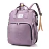 Bolsa de Mamá Portátil Cuna Apilable para Bebé Coreana ins para Salir Ligera Gran Capacidad Mochila de Tela Oxford para Maternidad e Infancia