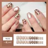 Unhas Usáveis Feitas à Mão Atacado Xiaohongshu Douyin Venda Quente Diamante Borboleta Coração High-End Nail Art Unhas Usáveis 24 Peças