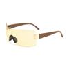 Gafas de Sol Sin Marco Mujer Y2K Punk Una Pieza Gafas de Sol Deportivas Color del Marco de Hombre Gafas de Moda