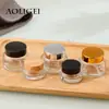 Botella de crema de hombro oblicuo transparente al por mayor de fábrica 15g 30g50g botellas de cosméticos se puede imprimir LOGOTIPO