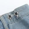 Nuevo Hebilla de Cintura Estrella de Cuatro Mangas Removible Sin Clavos Sin Costuras Botón de Cintura Metálico Cintura Cambiada de Grande a Pequeña