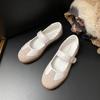 V7 Huidong Yixinda 2025 Novo Retrô Bico Redondo Velcro Duplo Casual Sapatos Mary Jane Femininos Sapatos de Treino