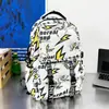 Mochila de Estilo Japonés Ins Street-Style con Rayos Personalidad Graffiti, Moderna y Genial, Mochila Duradera y Resistente para Adolescentes Niños