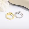 Anillo Abierto de Diamantes Completos Ri de Oro de 18K Chapado en Cobre Retro Personalizado para Mujer Moda Elegante Moda Nariz de Cerdo Anillo de Comida
