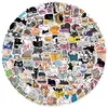 105 Adesivos de Graffiti em PVC com Tema de Gato. Adesivos Impermeáveis DIY para Guitarra, Caderno e Mala