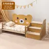 Cama para Mascotas, Cama para Gatos, Acogedor Nido de Gato de Madera con Forma de Oso, Adecuado para Todas las Estaciones, Cama para Perros Pequeños para Teddy y Bichón, Cama para Dormir para Perros