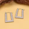 Pendientes de Acero Inoxidable Transfronterizos Europeos y Americanos para Mujer, Lujo Ligero, Versátiles, Modernos y de Gama Alta en Acero de Titanio, Venta al por Mayor de Fabricantes de Pendientes