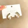 Pendientes de Perla Estilo Coreano Francés Elegante con Cierre de Plata 925 Pendientes de Gama Alta Corazón Flor Pendientes Versátiles para Mujer Venta al por Mayor