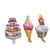 Mini Macaroon Arcoíris Helado Globo de Película de Aluminio Tamaño Pequeño 16 pulgadas Globo de Pastel de Helado Venta al por Mayor
