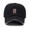 Puja Ganadora para Gorra de Béisbol de Lana de Color Sólido con Ribete de Cuero, Estilo Invierno para Personas de Mediana Edad y Mayores, Gorra de Lana Tipo Pato, Gorra de Padre Cálida, Estilo Coreano con Letras