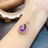 Suministro Transfronterizo de Colgante de Amatista Natural S925 10*14mm Joyería Pulsera Accesorios para Niñas Lote de Fábrica