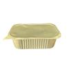 Caja de Almuerzo Desechable de Papel de Aluminio Dorado, Caja para Llevar de Gran Capacidad, Caja de Empaque para Comida de Aerolínea, Caja de Almuerzo Comercial con Tapa, Biodegradable