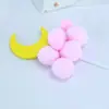 Cartão de decoração de bolo de aniversário Plug-in de bolo de aniversário Estrela Lua Bola de pelo Nuvens Cartão de mesa de sobremesa festiva