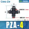Conector Rápido Cruzado Quatro Vias Pza8 6 4 10 12mm Tubo de Ar Componentes Pneumáticos Acessórios para Bomba de Ar Multi-vias