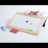 Cavalete de Mesa Dobrável Transfronteiriço Quadro Negro Pequeno Madeira Maciça Pura Quadro Branco Magnético Dupla Face Quadro de Mensagens para Ensino Infantil Atacado