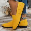 Estación Independiente 2024 Otoño Nuevo Exportación Europea y Americana Talla Grande Puntas Redondas Zapatos Planos para Mujer Boca Baja Estilo Deportivo Zapatos Casuales