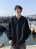 Sudadera con cuello en V y remaches de 380 g de alta resistencia para niños, nueva otoño 2026 estilo americano juvenil cityboy camiseta de manga larga