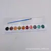 Acuarela de Pigmento Semi-Seco Profesional para Arte Set de 10 Colores Caja de Acuarela Herramienta Principiante Pigmento de Acuarela de 10 Colores Soluble en Agua