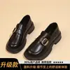 Mocasines de suela gruesa estilo británico para mujer, nuevos zapatos de cuero slip-on Mary Jane para primavera y otoño 2026, zapatos de vestir únicos para uniforme JK