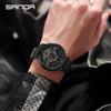 Sanda Reloj de cuarzo nuevo para hombre correa impermeable simple personalidad moda moderno reloj de cuarzo para hombre entrega de una pieza