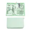 Conjunto de Cortadores de Unha Estilo Ins, Cortadores de Unha Verde Matcha, Ferramentas de Pedicure, Tesouras de Manicure, Conjunto de Tesouras para Sulcos de Unha, Manicure
