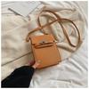 Bolso para teléfono móvil de estilo occidental para mujer, primavera y verano 2024, nuevo, de alto valor de color, diseño de nicho, bolso cuadrado pequeño vertical, bolso de mujer de moda