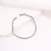 Pulseira de Aço Titânio, Pulseira Banhada a Ouro 18K por Eletrodeposição a Vácuo, Corrente Que Não Desbota, Pulseira Trançada Redonda Cobra Atacado