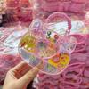 Mini cabeza de princesa en caja pinza pequeña de agarre flequillo pinza frente horquilla rota banda de goma para niños no lastima anillo para el pulgar venta al por mayor
