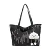 Bolso de hombro transfronterizo, bolso de mano bordado, diseño lindo de nube, gran capacidad, bolso popular para mujer, bolso tote ligero, bolso de axila