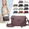 Bolsa Transversal para Mãe de Meia-Idade 2026 Verão Nova Tendência Multicamadas Estilo Mãe e Filha Ombro Único Feminina Pequena de Couro