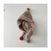 Chapéu de Lã Tricotado de Mohair para Crianças Outono e Inverno Coreano com Proteção de Orelha em Bola de Pelo Chapéu Quente de Lã para Exterior Inverno Chapéu Lei Feng Venda por Atacado