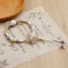 Pulsera de Cerámica Tejida con Diseño de Nicho, Sensación de Alta Gama, Dulce y Versátil para Mujeres, Pulsera Artística de Concha Marina, Joyería de Costa