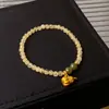 Pulsera de Cuentas de Fluorita Cristalina y Circonita Moda Lujo Ligero Pulsera de Gama Alta Temperamento de Nicho Joyería Versátil Venta al por Mayor