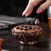 Quemador de incienso de plato de vaina de loto cerámica de cambio de horno quemador de incienso estilo Zen sala de estudio sala de té quemador de incienso de sándalo áloe madera dormitorio plato para espiral de mosquitos